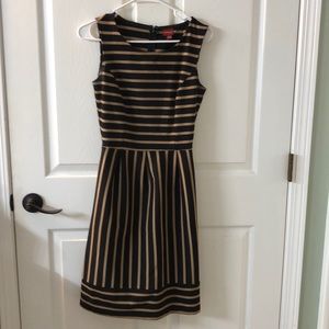 Medina black/tan sleeveless dress